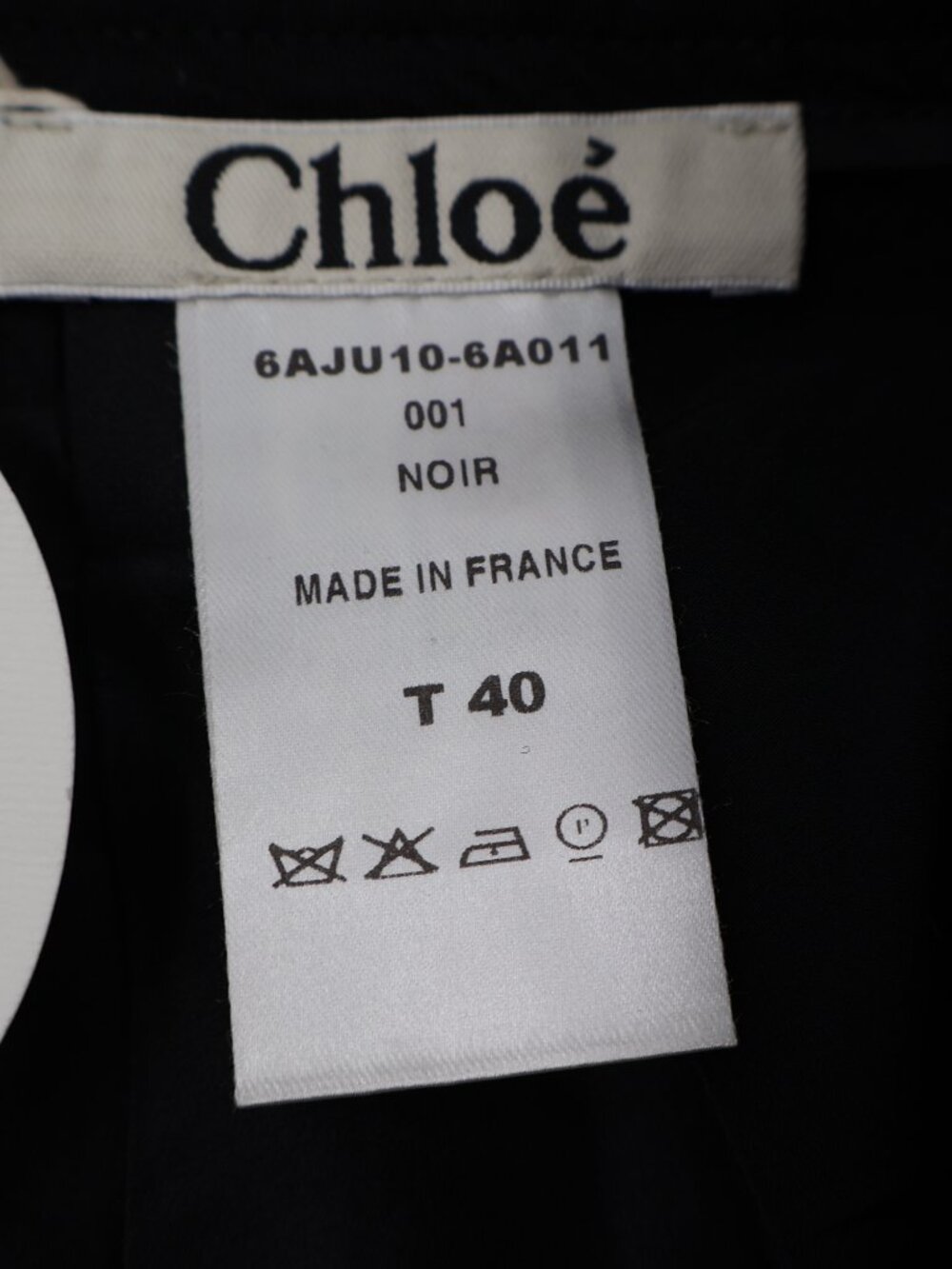 Chloe Mini Skirt Womens IT 40 Black Noir Pleated Scalloped Hem Made in France NW - Picture 6 of 11